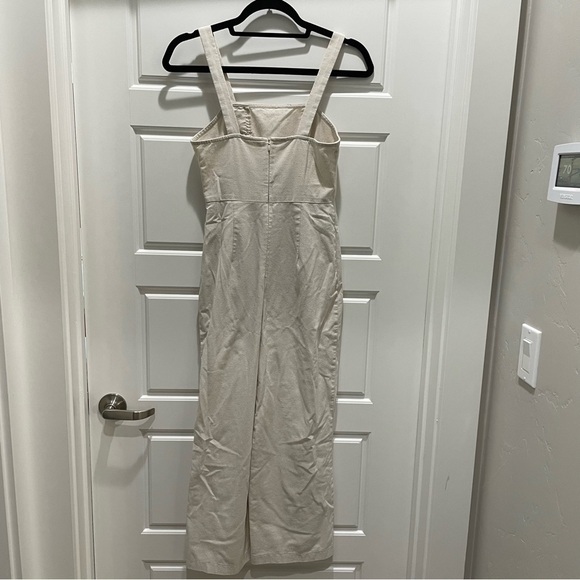 Sky and Sparrow Beige Linen Blend Sleeveless Jumpsuit - Picture 9 of 9